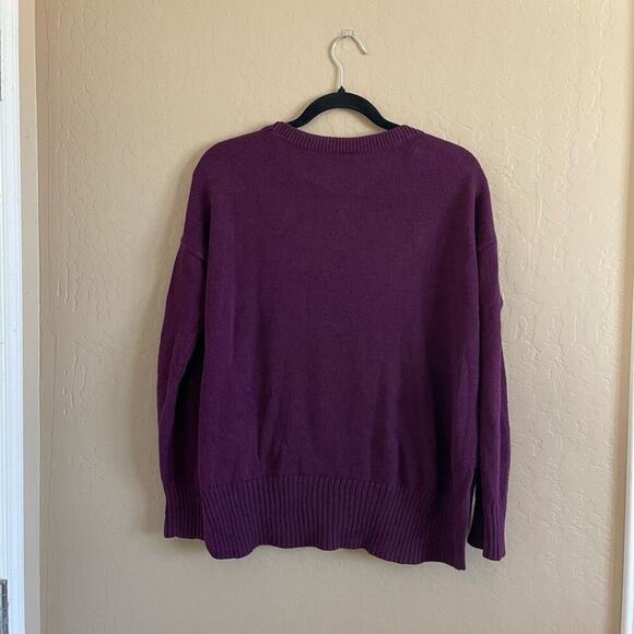Eileen Fisher Plum Purple Round Neck Pullover Sweater XXS - Picture 4 of 6